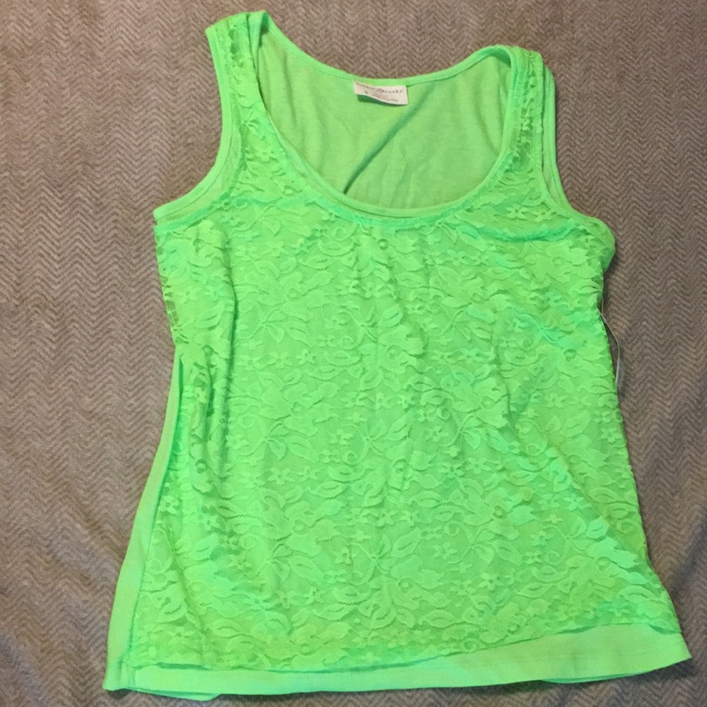 Neon green shirt with lace